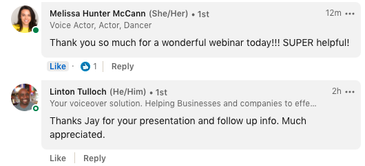 LinkedIn Testimonial 2 LinkedIn Testimonial 2