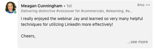 LinkedIn testimonial 10 LinkedIn testimonial 10