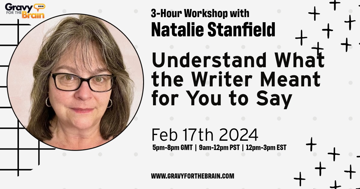 Understand What The Writer Meant Workshop - February 2024